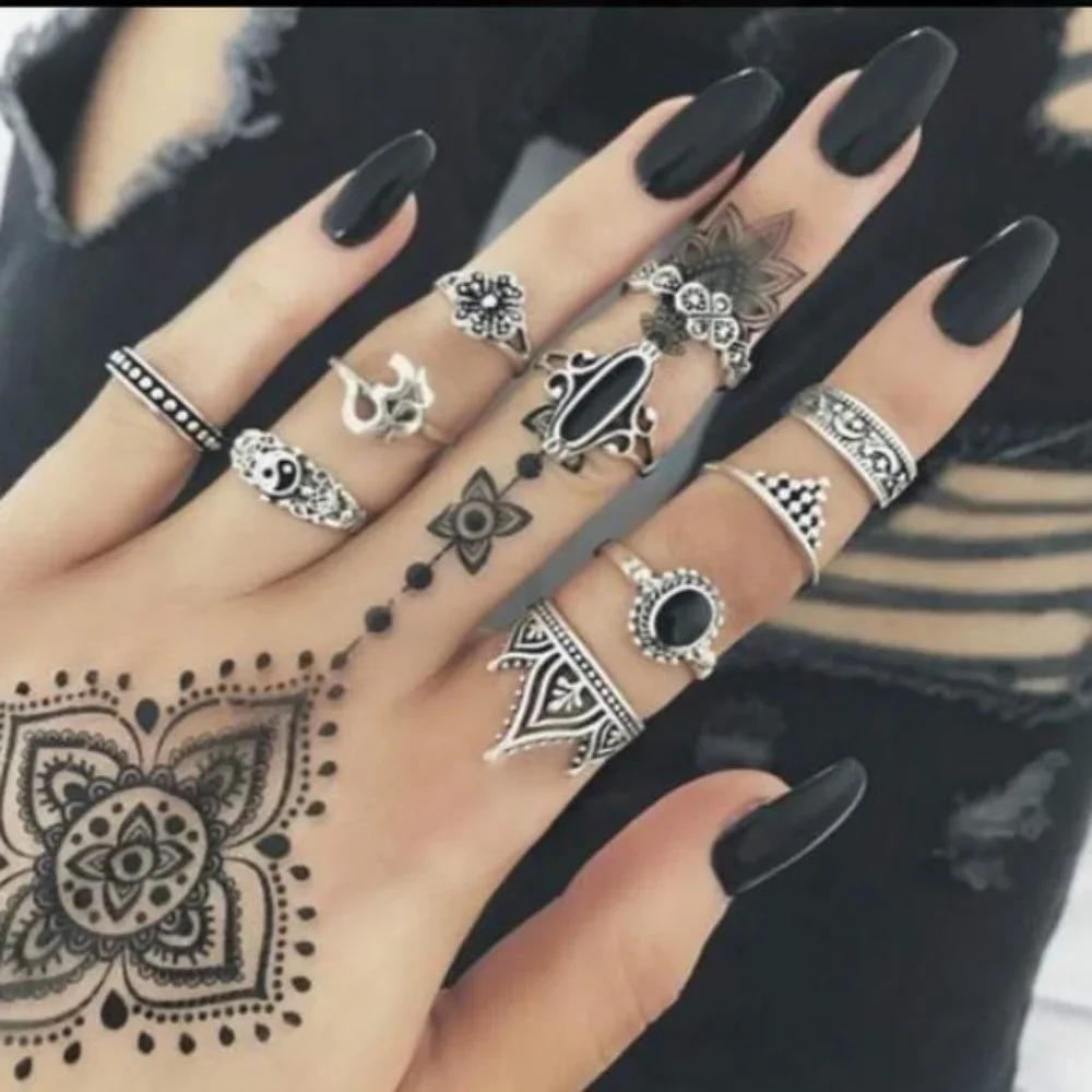 Boho set of 10 Gorgeous Rings